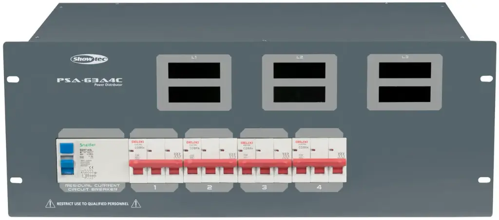 Stroomverdeelkast 3x63A 400V IN 4 uitgangen 3 x 32A 400V