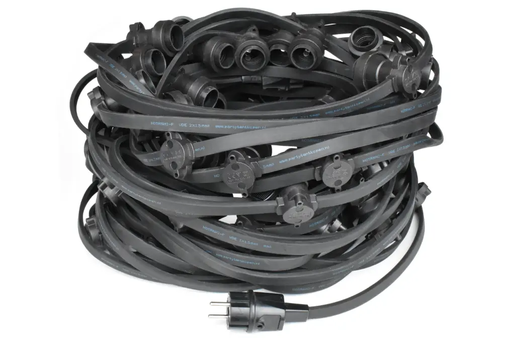 Lichtslinger 25m met 50E27 Sockets 230V