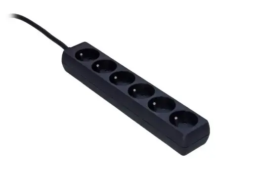 Stroomverdeelblok met 6 Stopcontacten 5m 1,5mm²