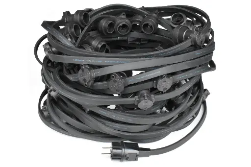 Lichtslinger 25m met 50E27 Sockets 230V