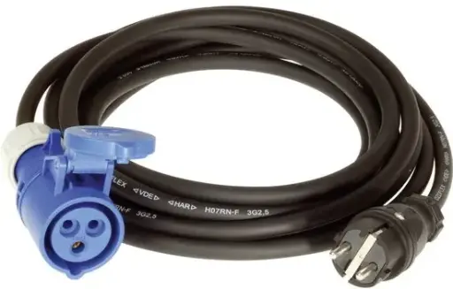 Stroomovergang Mannelijke Shuco naar vrouwelijke CEE 16A (0,5m)